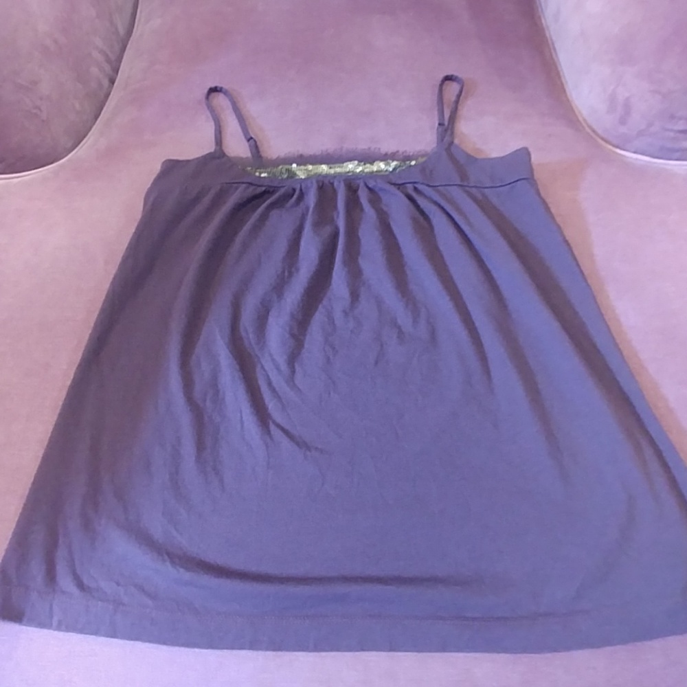 LOFT Purple Tank w/ Sequin detail